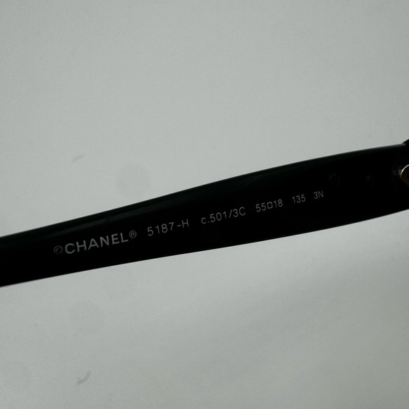 Chanel Black Sunglasses with Camellia Motifs, With Sunglasses Case - Picture 9 of 11